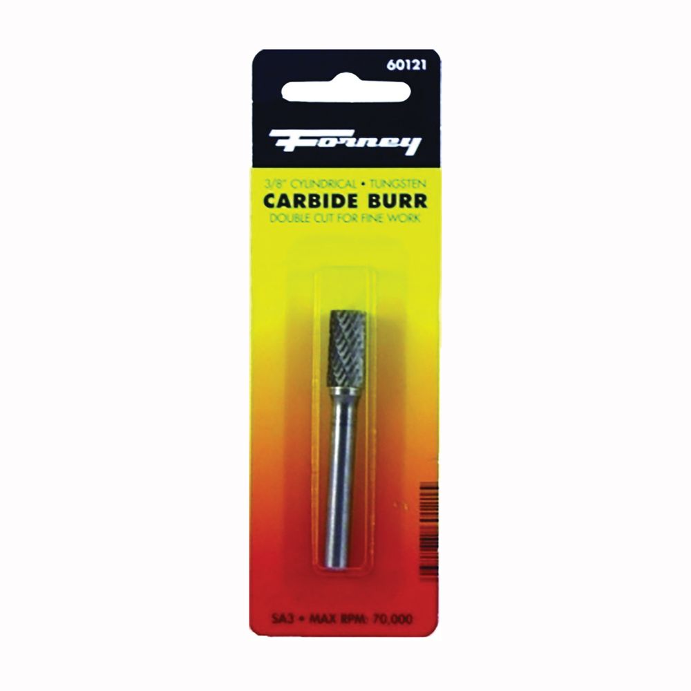 Forney 3/8 in. Cylinder Tungsten Carbide Burr