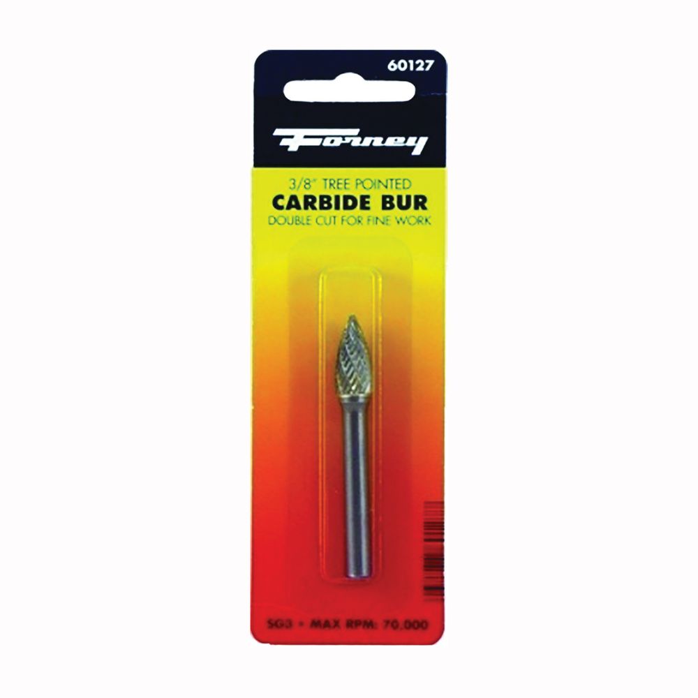 Forney 3/8 in. Tree Pointed Tungsten Carbide Burr