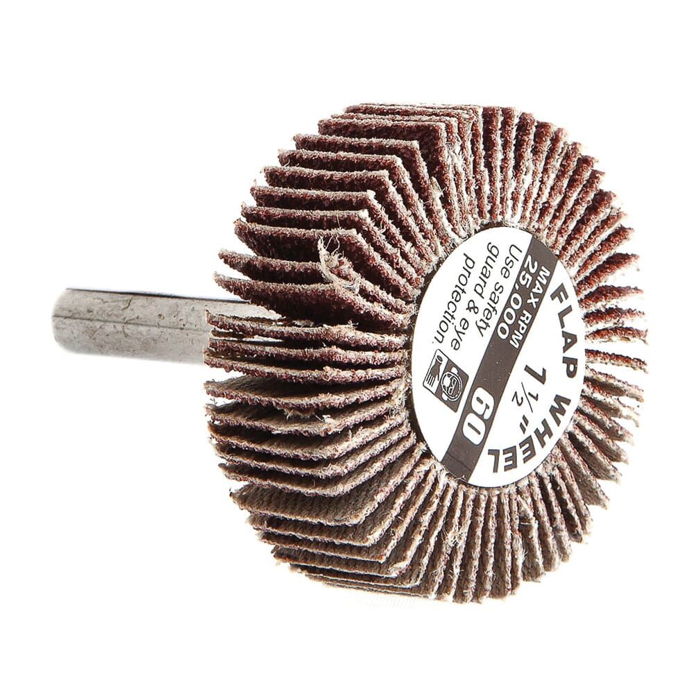 Forney 1-1/2 in. x 1/2 in. 60 Grit Mounted Flap Wheel