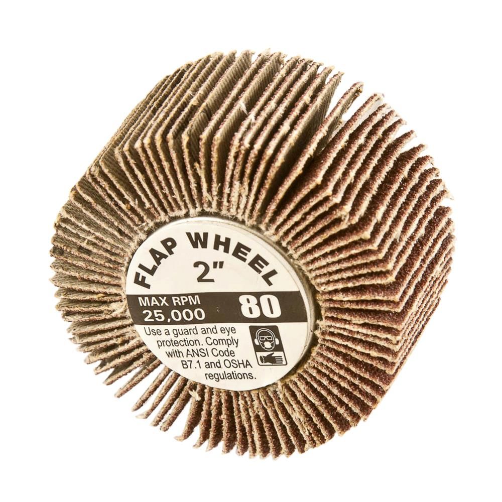 Forney 2 in. x 1 in. 80 Grit Mounted Flap Wheel