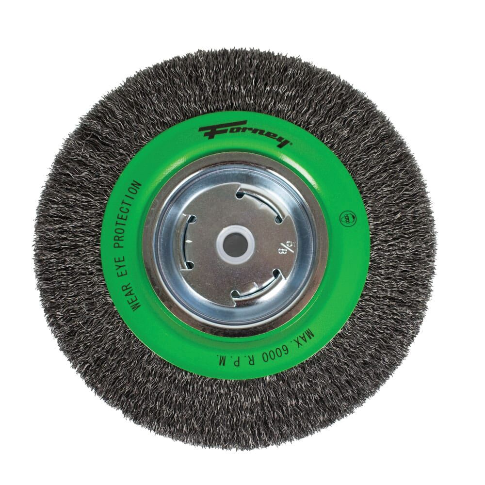 Forney 8 in. Coarse Wire Bench Wheel Brush