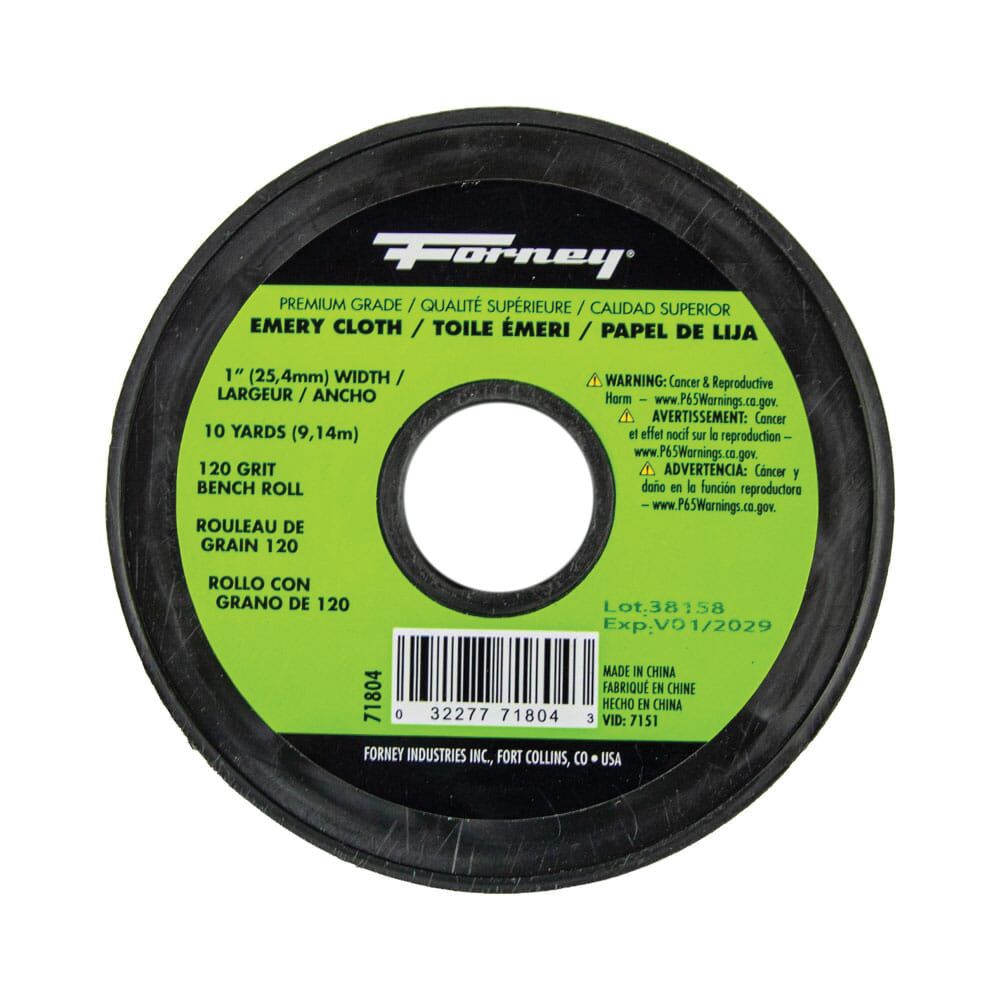 Forney 1 in. x 10 yd. 120 Grit Emery Cloth Bench Roll