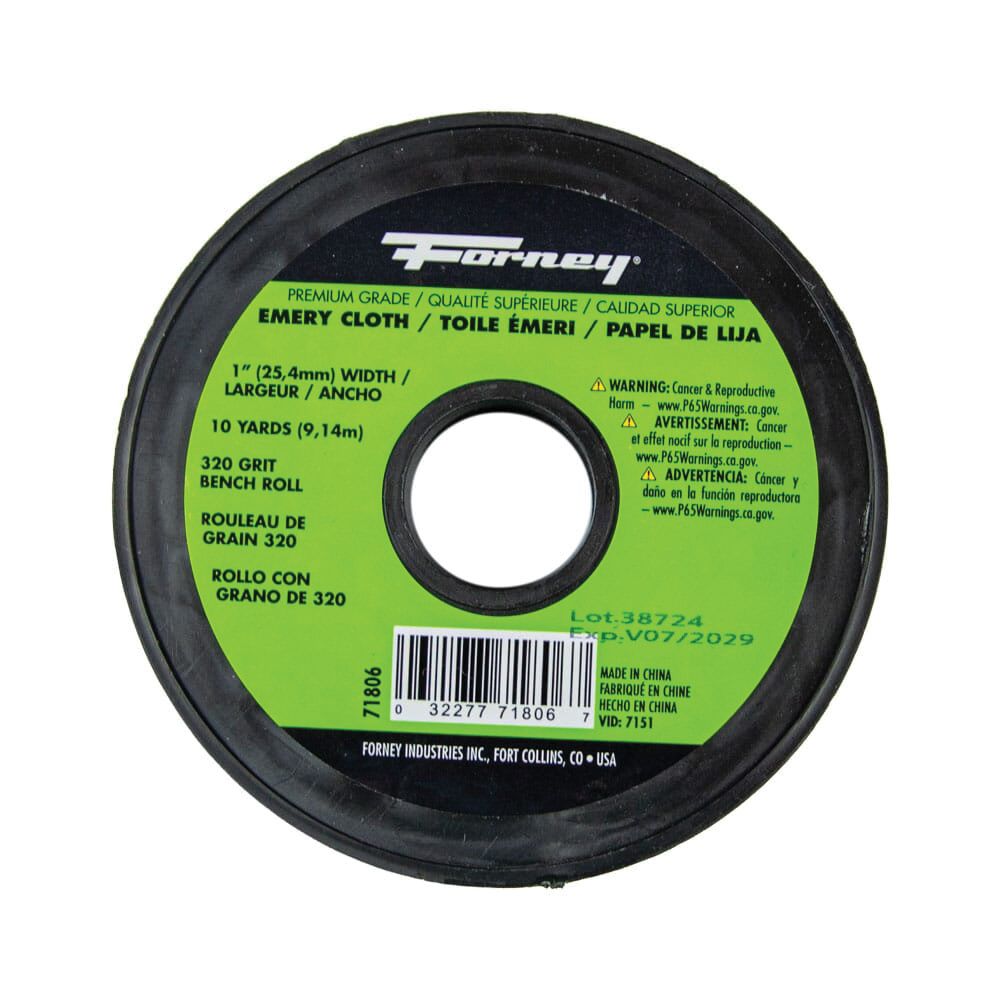 Forney 1 in. x 10 yd. 320 Grit Emery Cloth Bench Roll