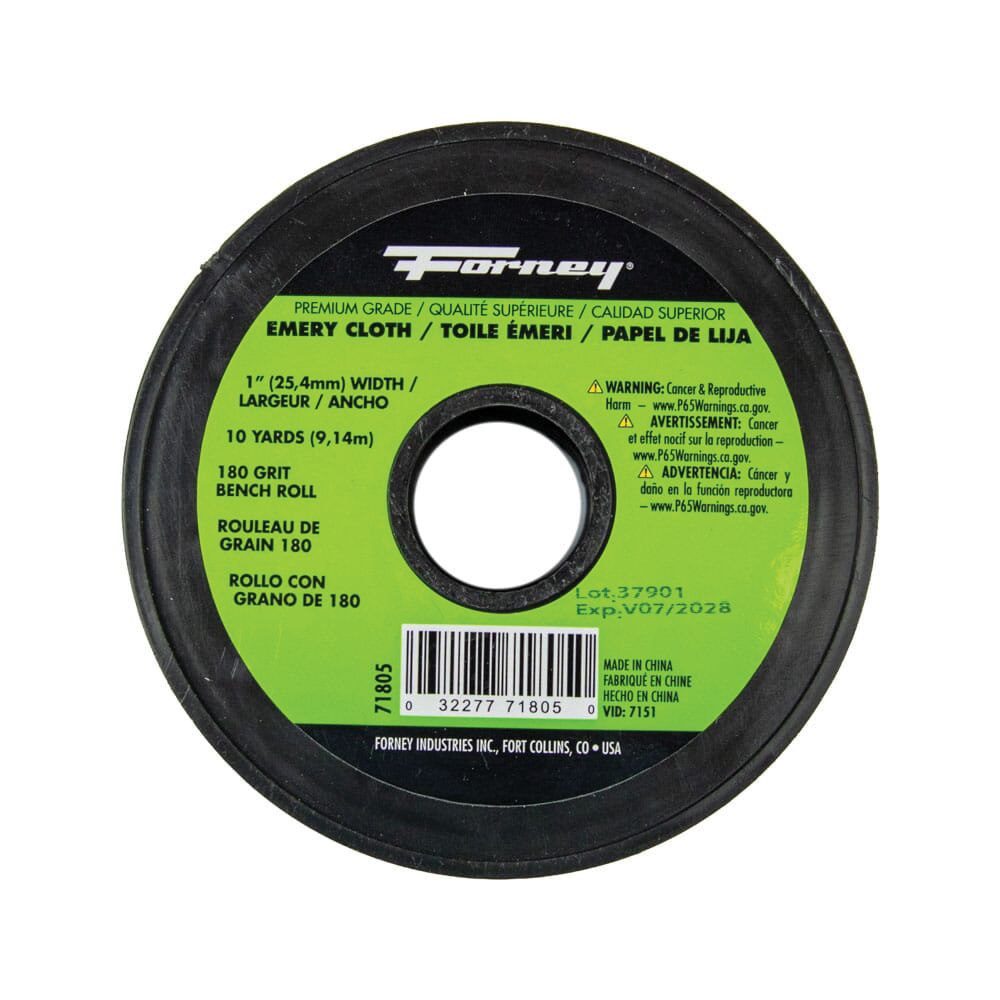 Forney 1 in. x 10 yd. 180 Grit Emery Cloth Bench Roll