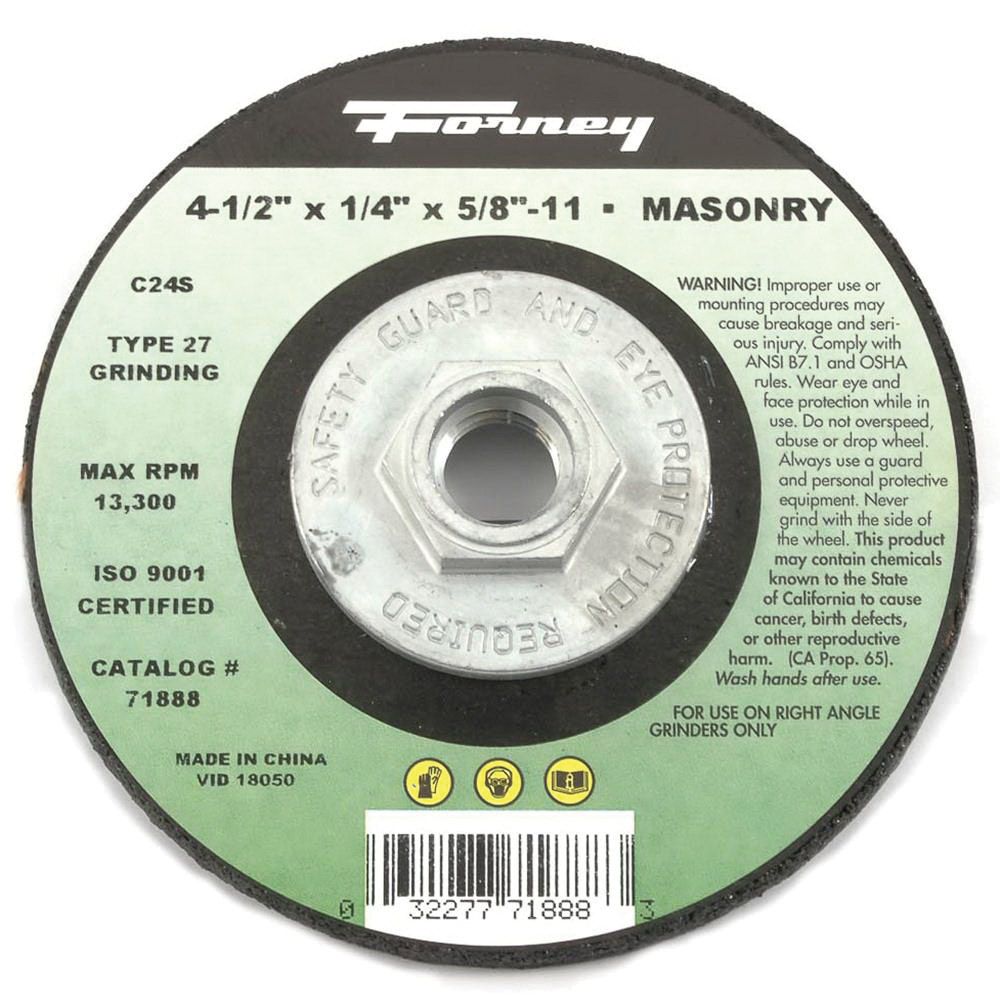 Forney 4-1/2 in. x 1/4 in. x 5/8-11 in. Grinding Wheel