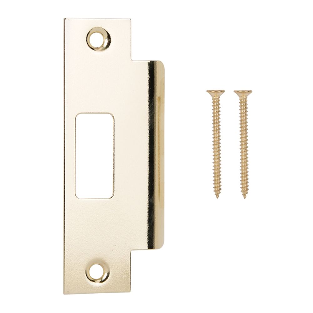 Prosource 4-7/8 in. Brass Large Lip Strike Plate