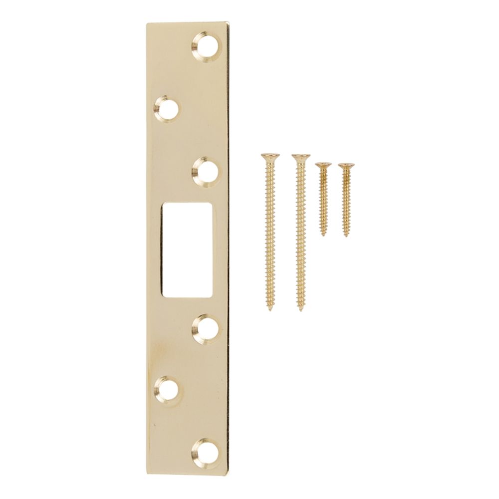 ProSource 1-1/8 in. x 6 in. Brass Security Door Latch Strike