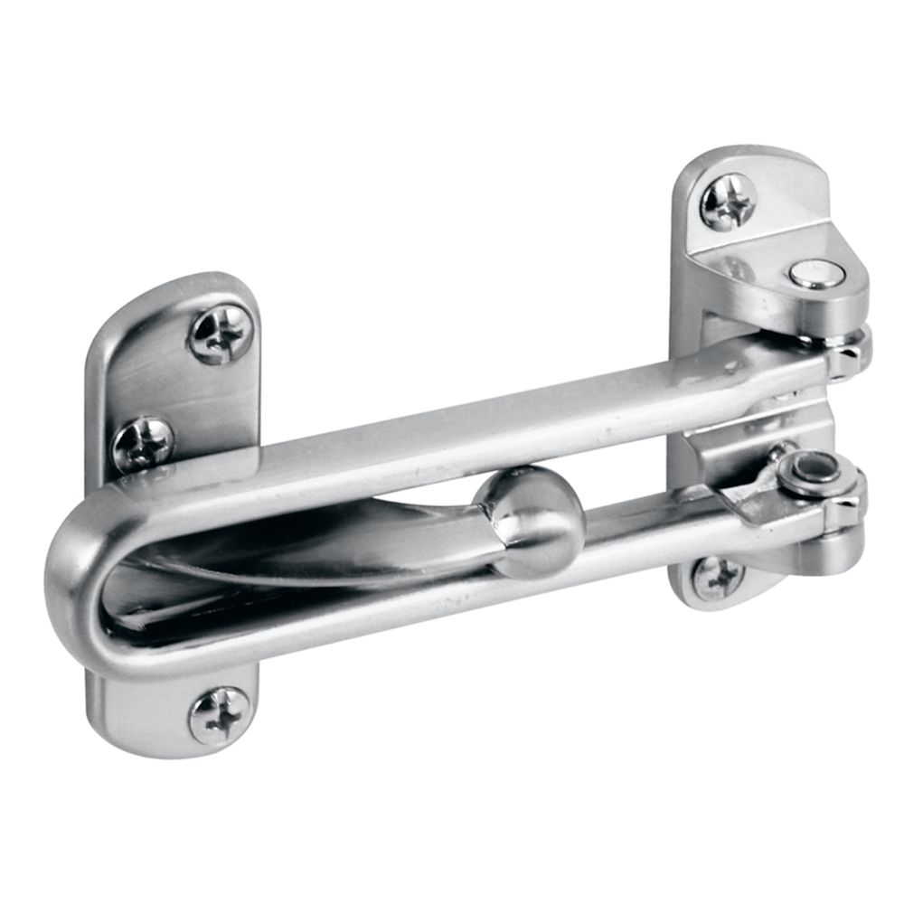 Prime Line Products 3-7/8 in. Satin Nickel Swing Bar Door Guard