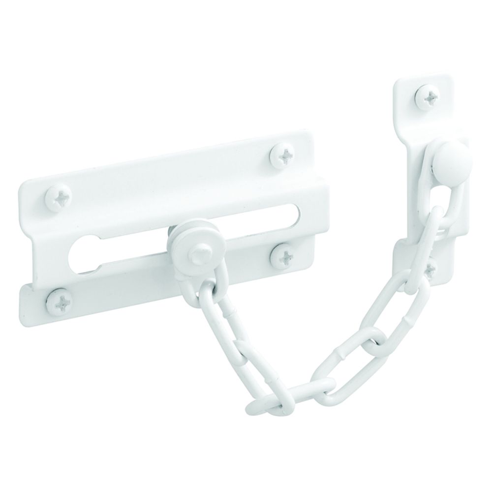 Prime Line Products White Steel Chain Door Guard