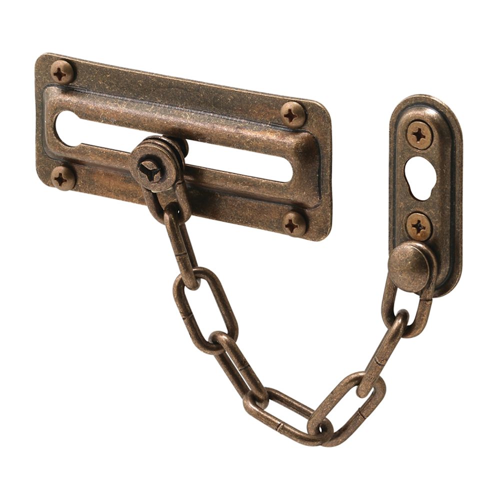 Prime Line Products Antique Brass Chain Door Guard