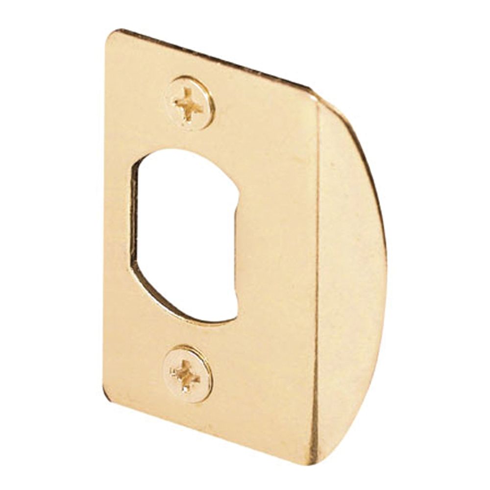 Prime Line Products 2-1/4 in. Brass Plated Latch Strike Plate