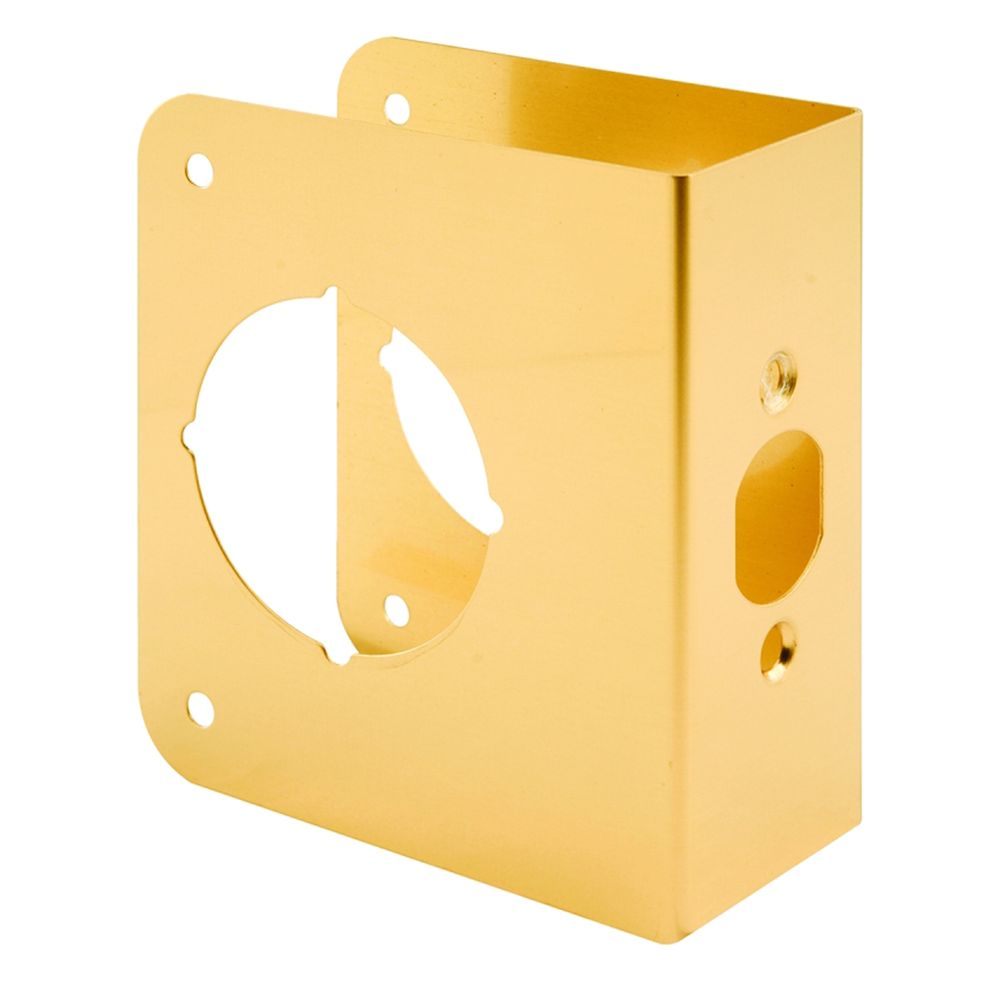 Prime Line Products 1-3/4 in. Brass Lock and Door Reinforcer