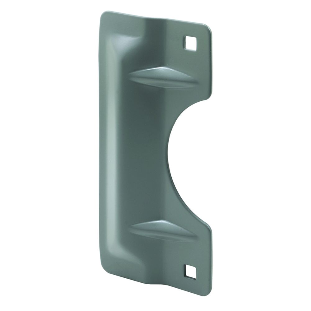 Prime Line Products 3 in. x 7 in. Gray Steel Latch Shield