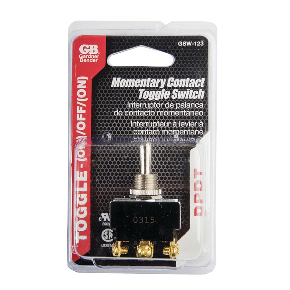 Gardner Bender 20 AMP DPDT Momentary Toggle Switch