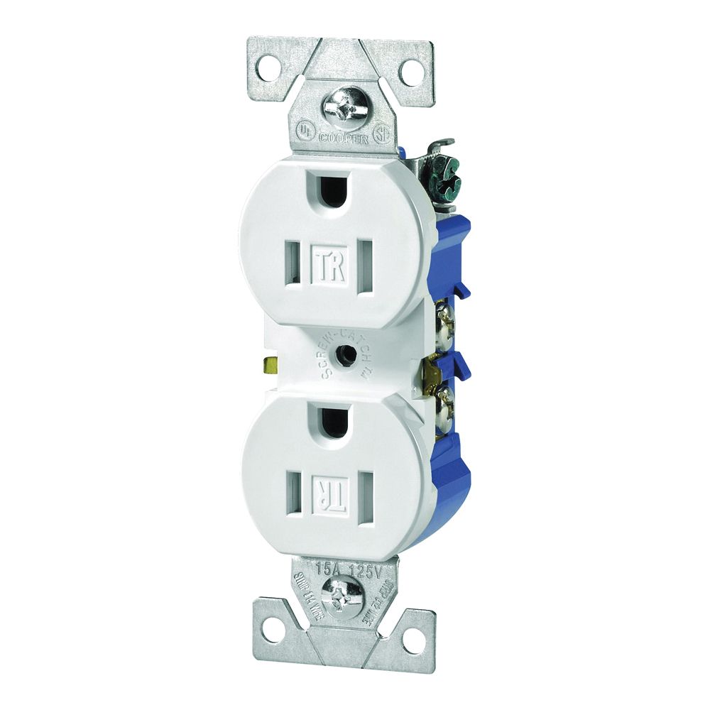Eaton Wiring 15A 3-Wire Tamper Resistant Duplex Receptacle, White