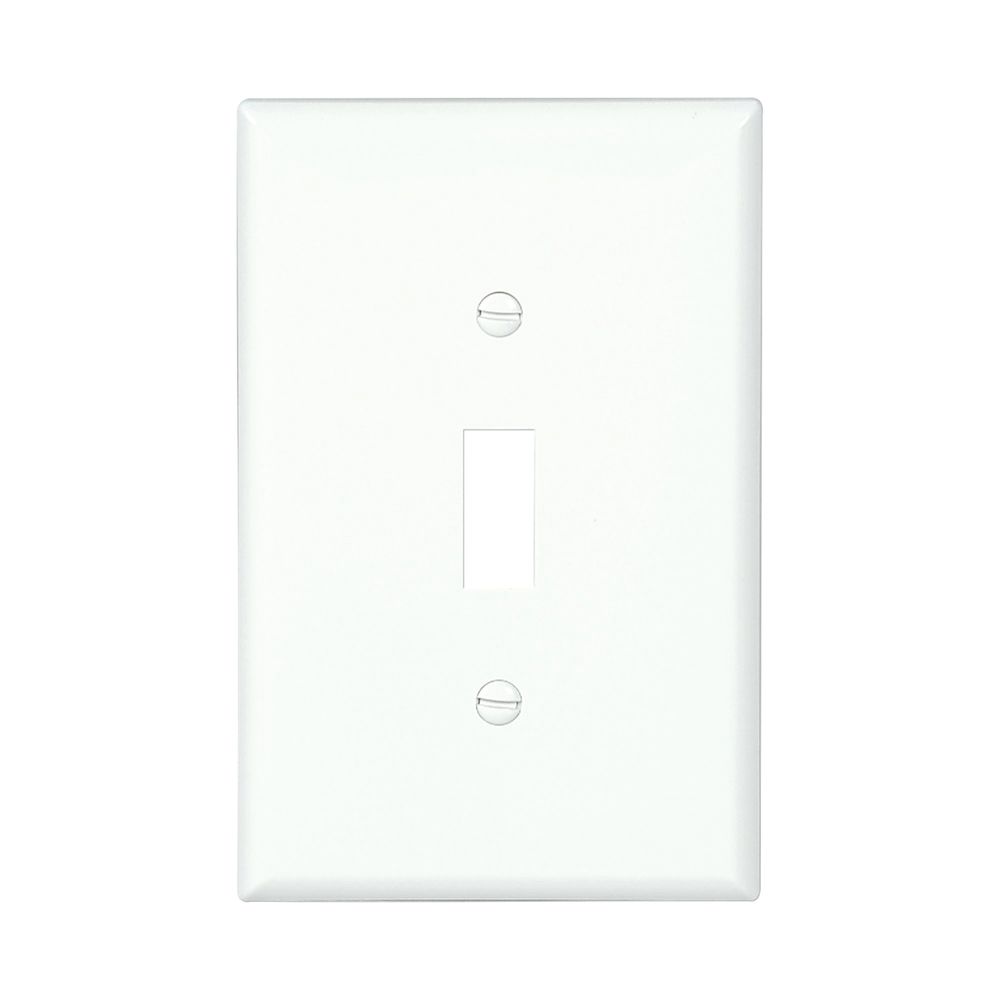 Eaton Wiring 1-Gang Mid-Size Toggle Wallplate, White