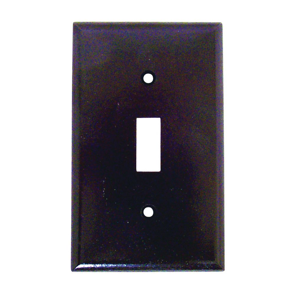 Eaton Wiring 1-Gang Brown Toggle Wallplate