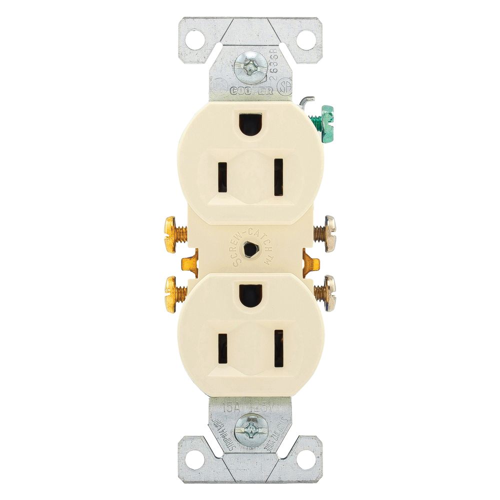 Eaton Wiring 15 Amp 125 Volt Light Almond Duplex Receptacle
