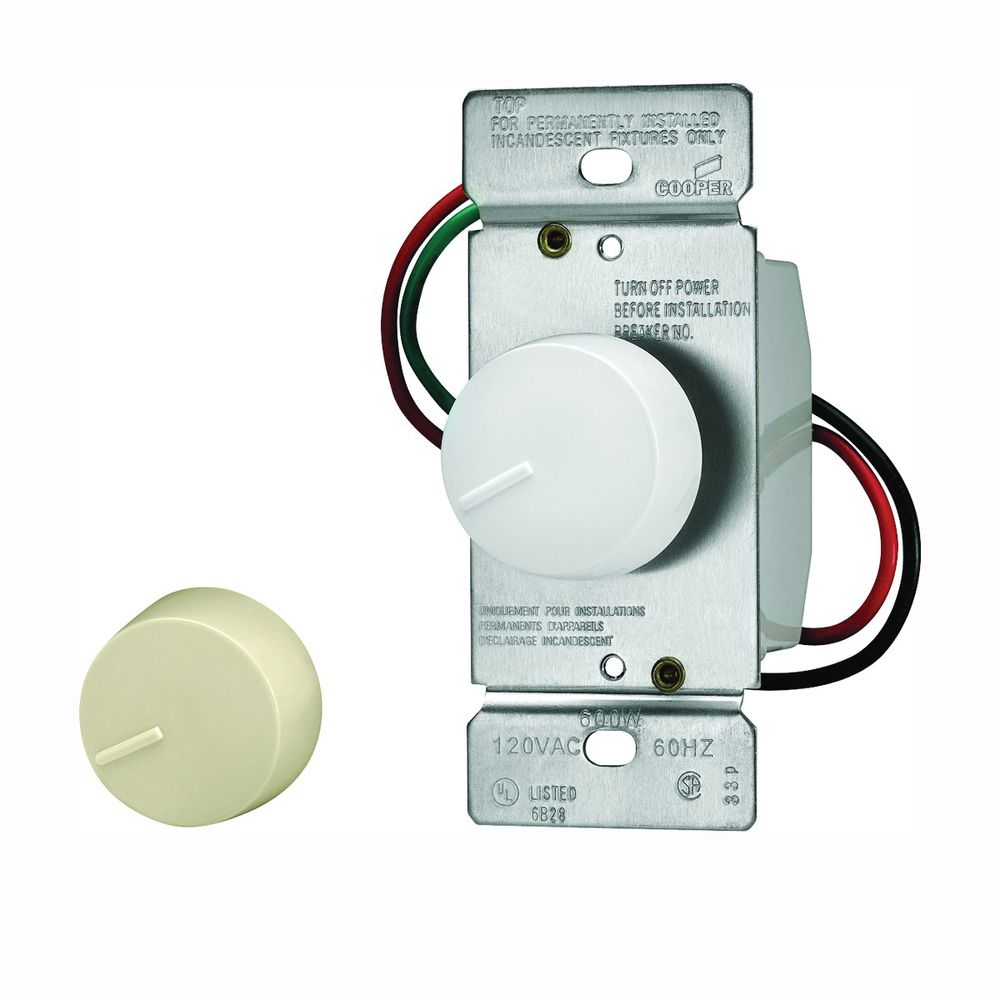 Eaton Wiring RI306P-VW-K2 3-Way Rotary Dimmer Switch