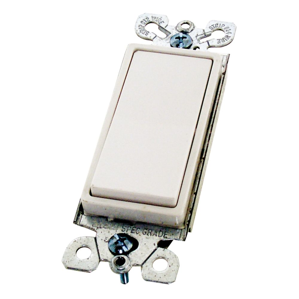 Eaton Wiring 15 AMP Single-Pole Decorator Rocker Switch, White