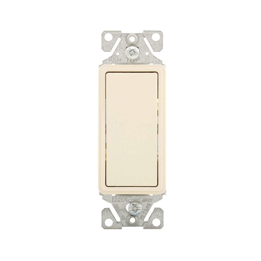 Eaton Wiring 3-Way Rocker Switch, Light Almond