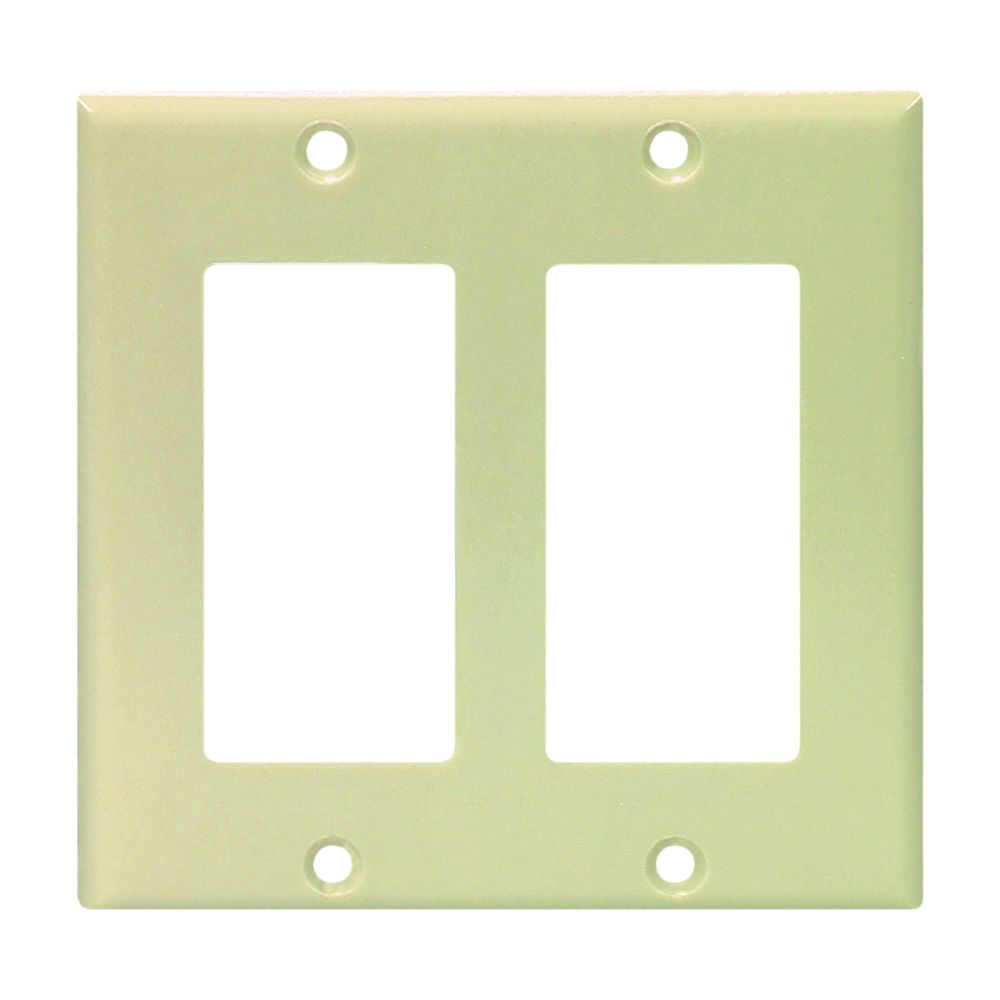 Eaton 2-Gang Ivory Rocker Wallplate
