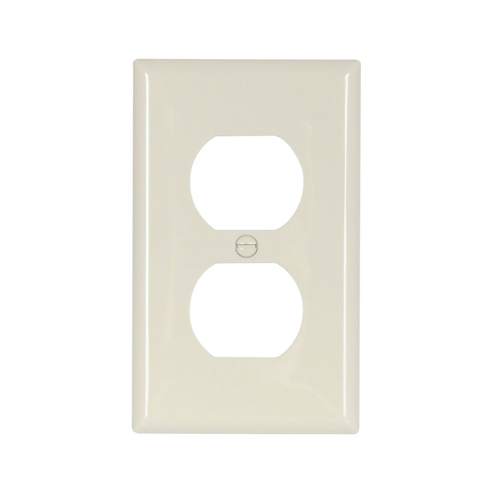 Eaton Wiring 1-Gang Light Almond Duplex Receptacle Wallplate