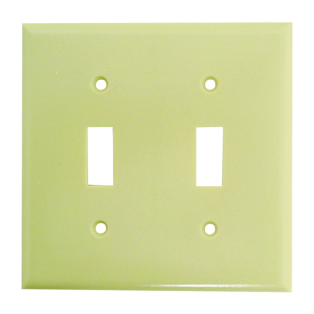 Eaton Wiring 2-Gang Ivory Toggle Wallplate