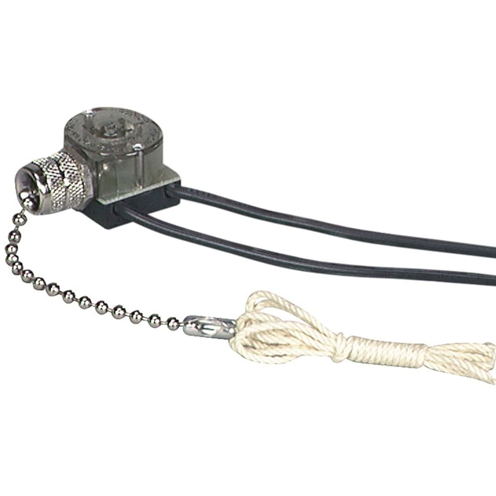 Eaton Wiring Single Pole Pull Chain Canopy Switch with Bell End