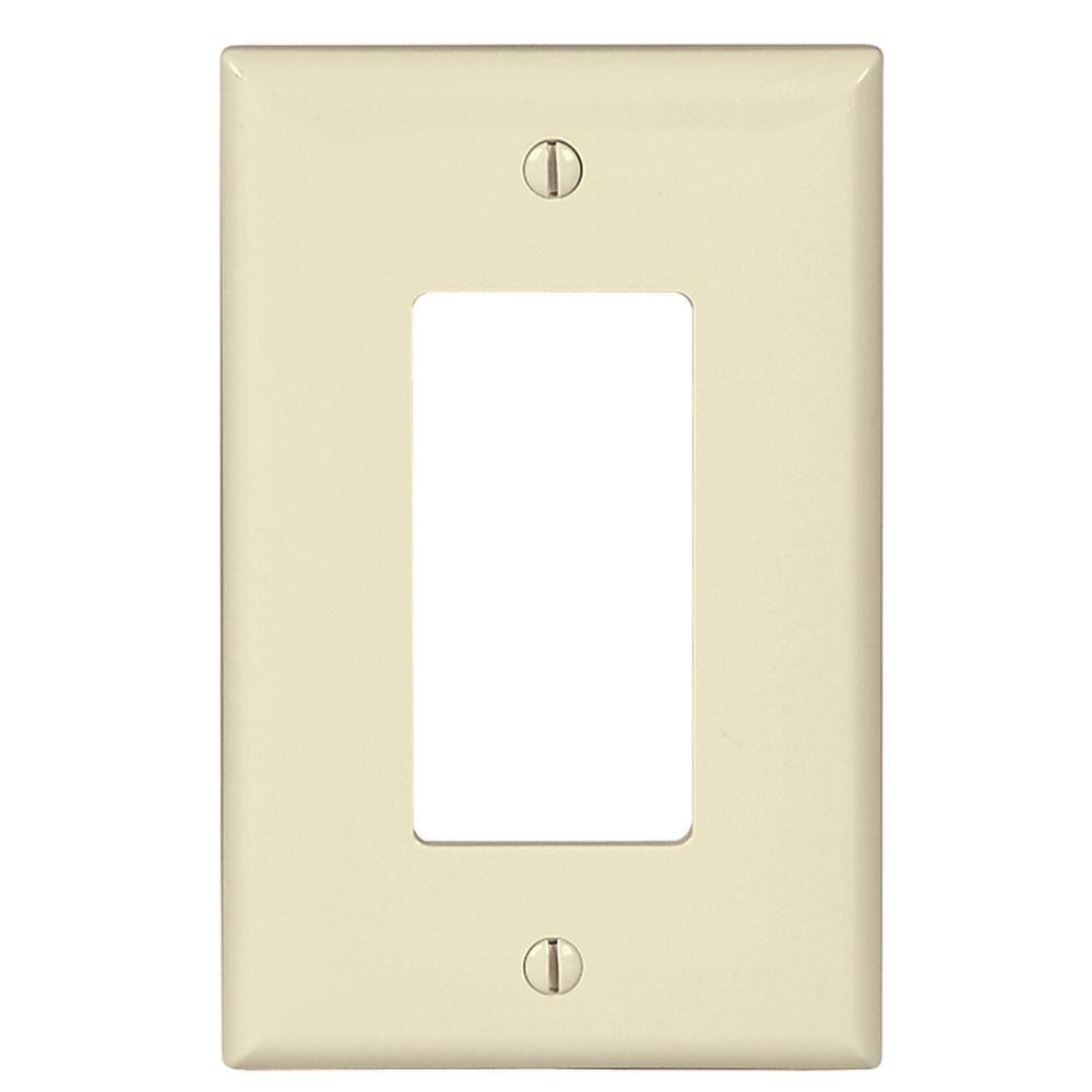 Eaton Wiring 1-Gang Light Almond Decorative Wallplate