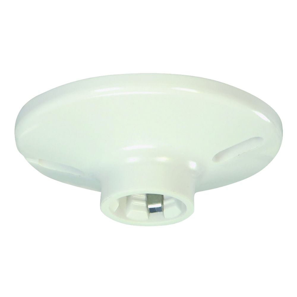 Eaton Wiring 4 in. White Plastic Lampholder