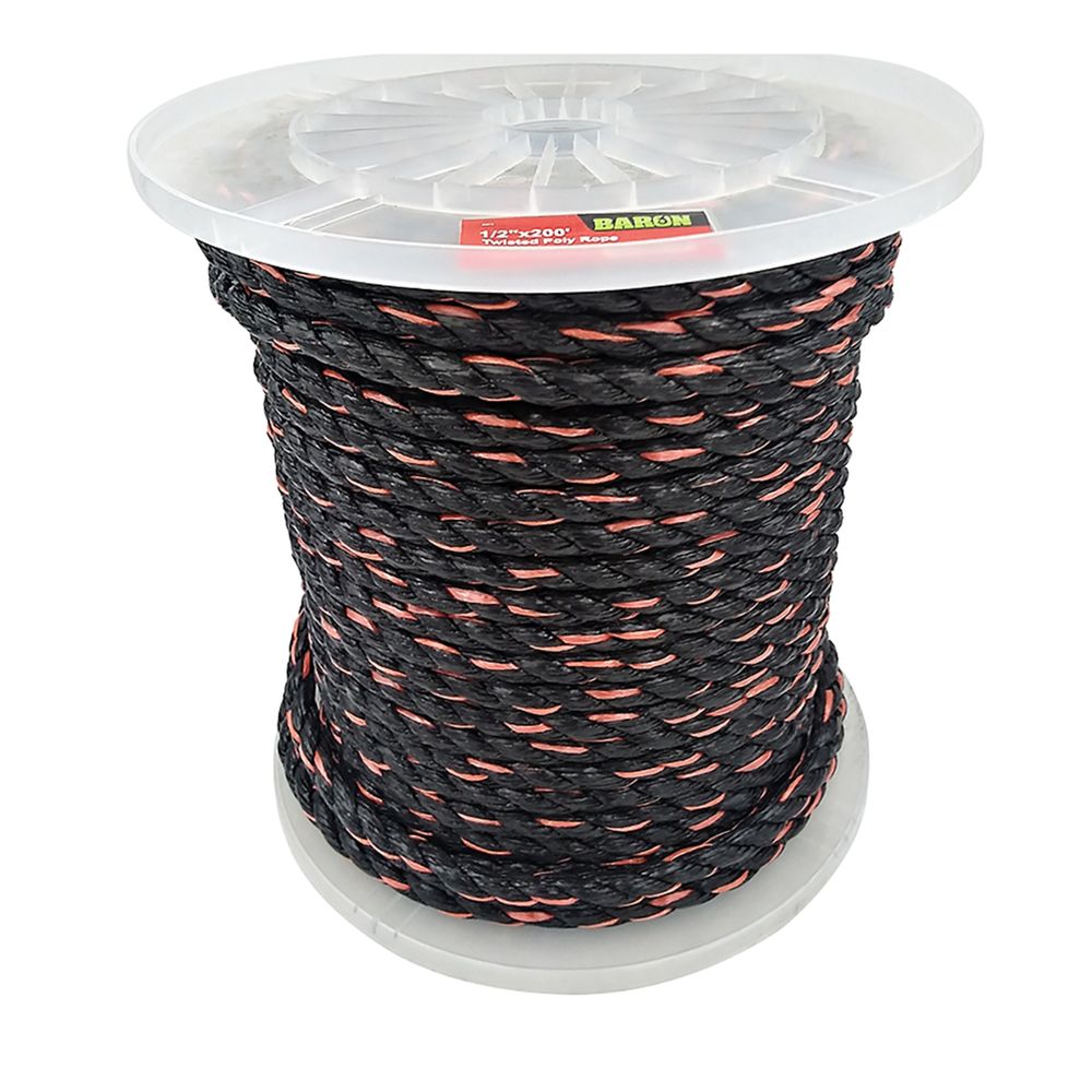Baron Mfg 1/2 in. x 200 ft. Twisted Polypropylene Rope