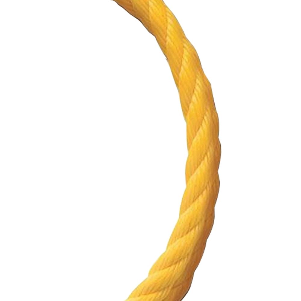 Baron Mfg 1/4 in. x 600 ft. Yellow Twisted Polypropylene Rope