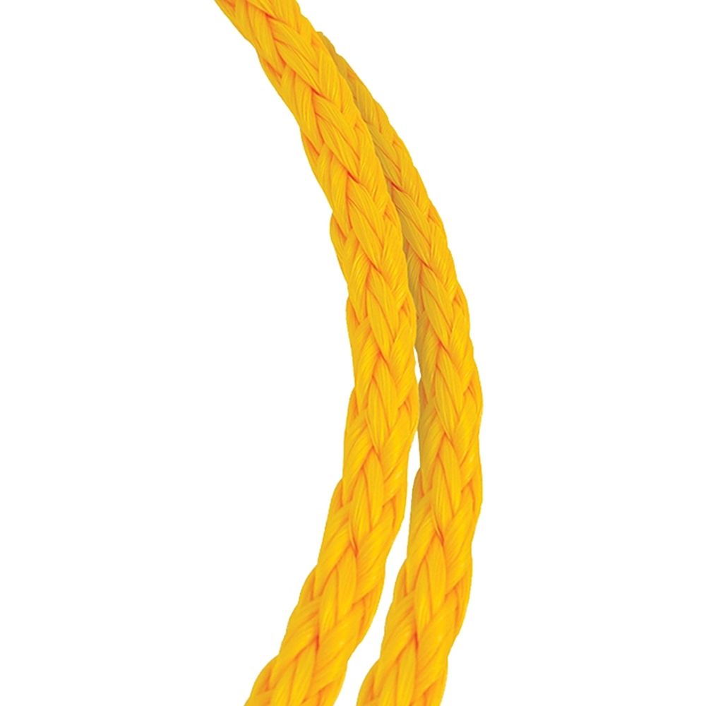 Baron Mfg 1/4 in. x 1000 ft. Yellow Hollow Braid Polypropylene Rope
