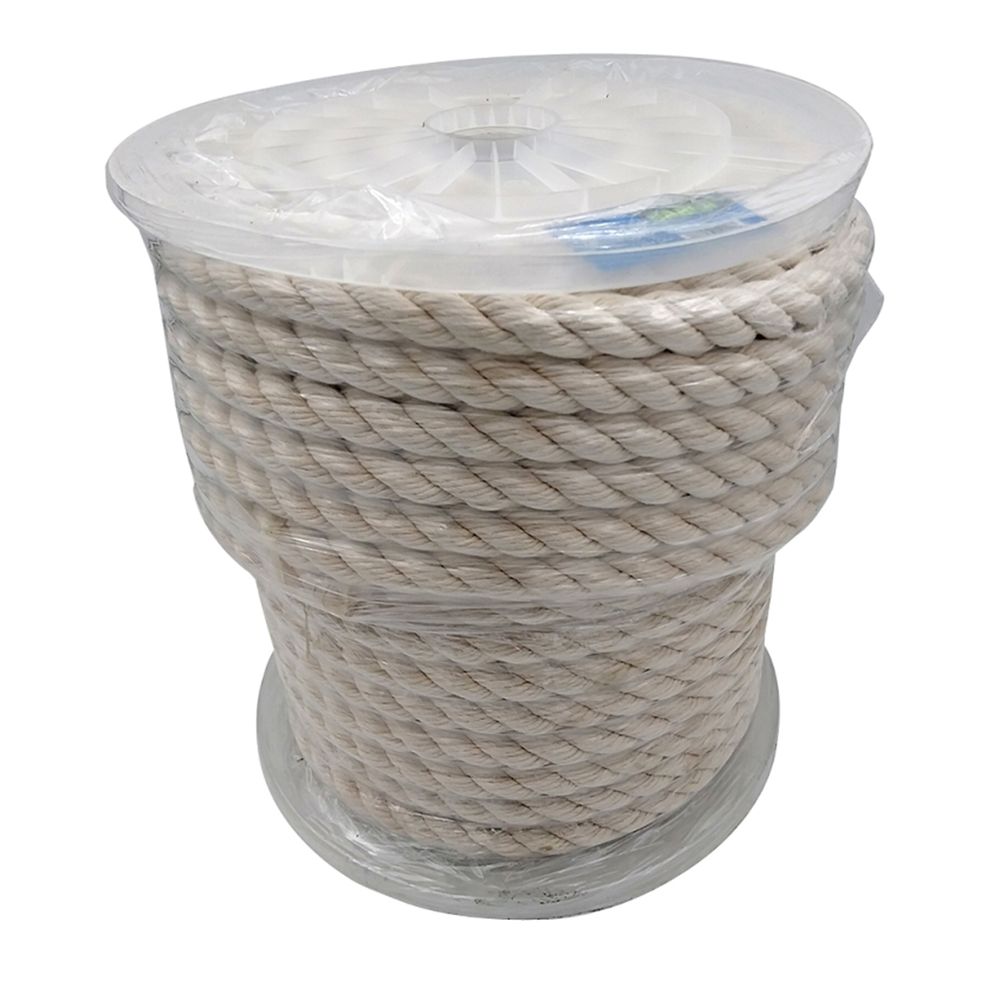 Baron Mfg 5/8 in. x 140 ft. White Twisted Cotton Rope