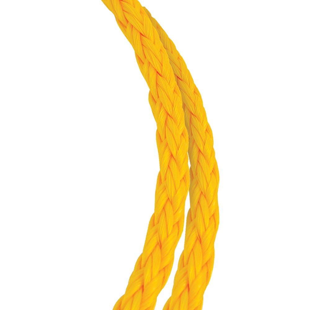 Baron Mfg 1/2 in. x 300 ft. Yellow Hollow Braided Polypropylene Rope