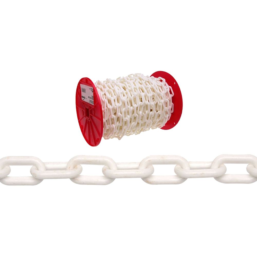 Baron Mfg #6 x 100 ft. White Plastic Chain