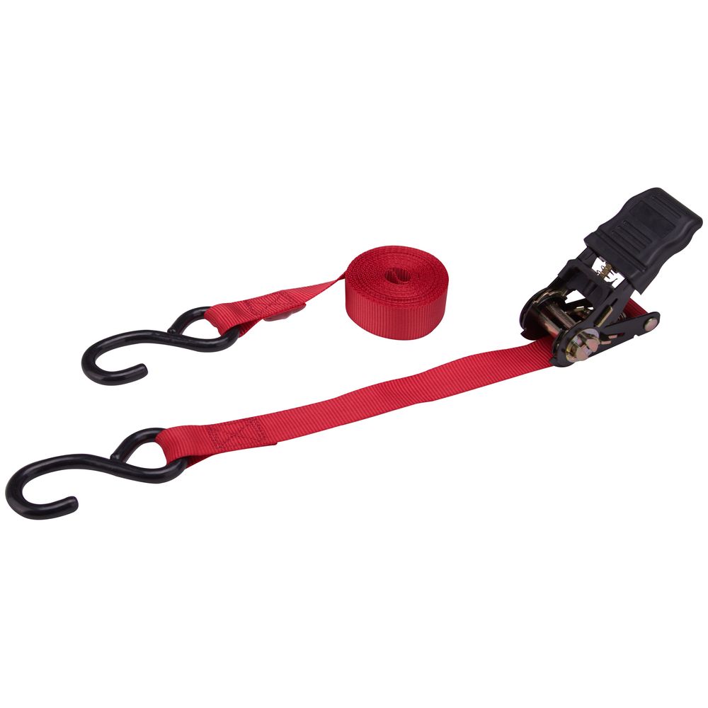 Bell Link 1 in. x 14 ft. Ratchet Tie-Down with S-Hooks