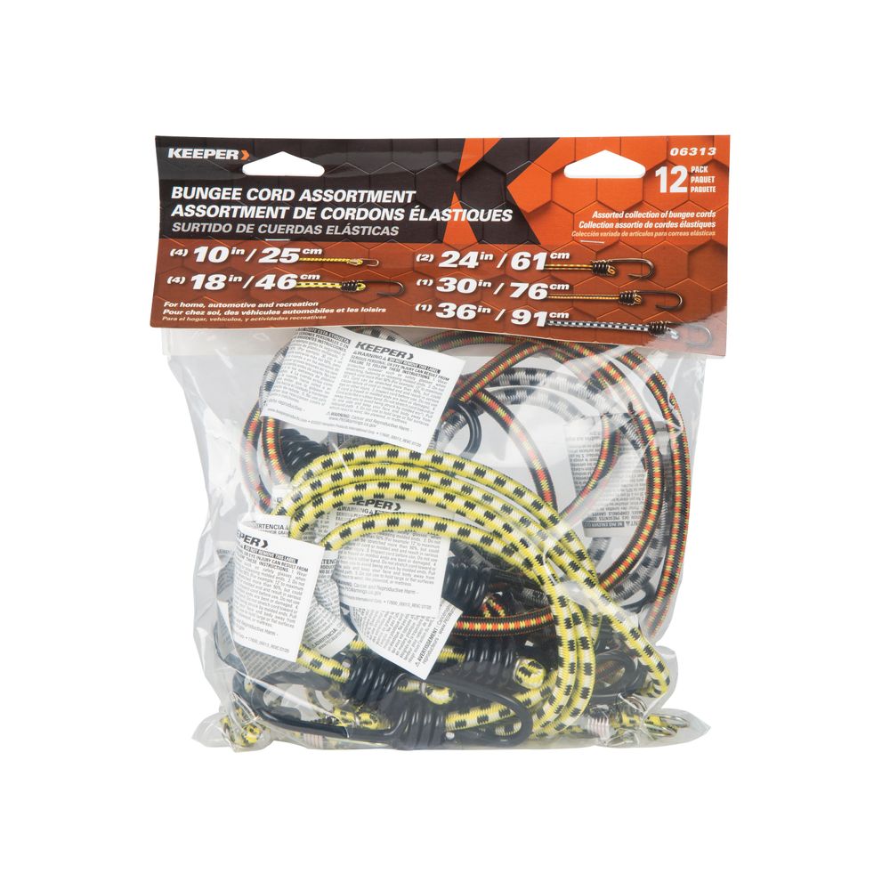 Hampton Products 12-Piece Rubber Bungee Cord Assortment