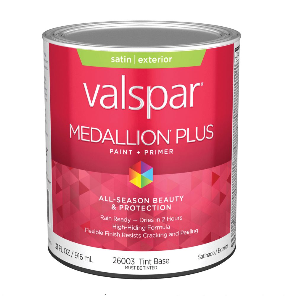 Valspar 1 qt. Medallion Plus Satin Exterior Latex Paint Tint Base