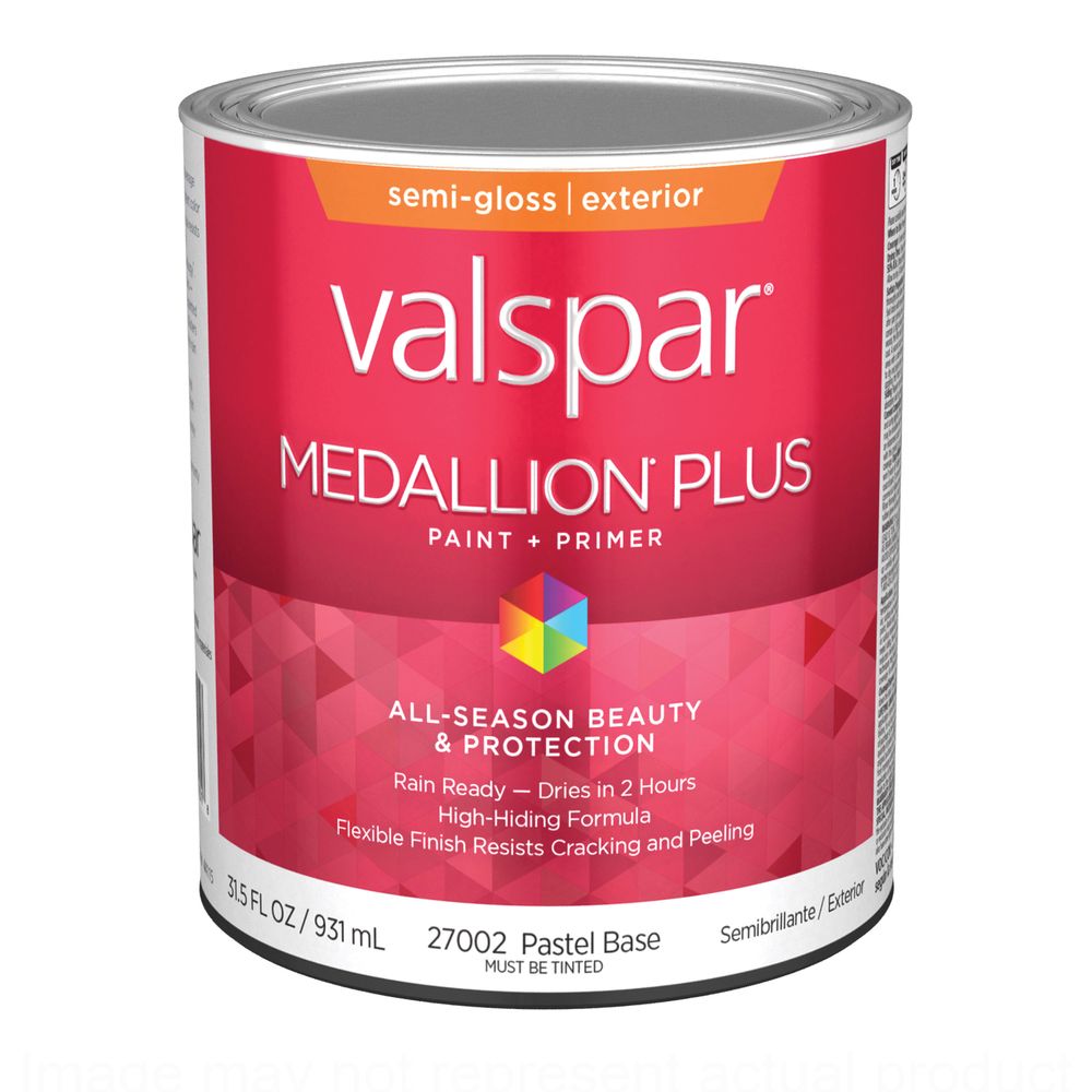 Valspar 1 qt. Medallion Plus Exterior Semi-Gloss Pastel Base Paint and Primer