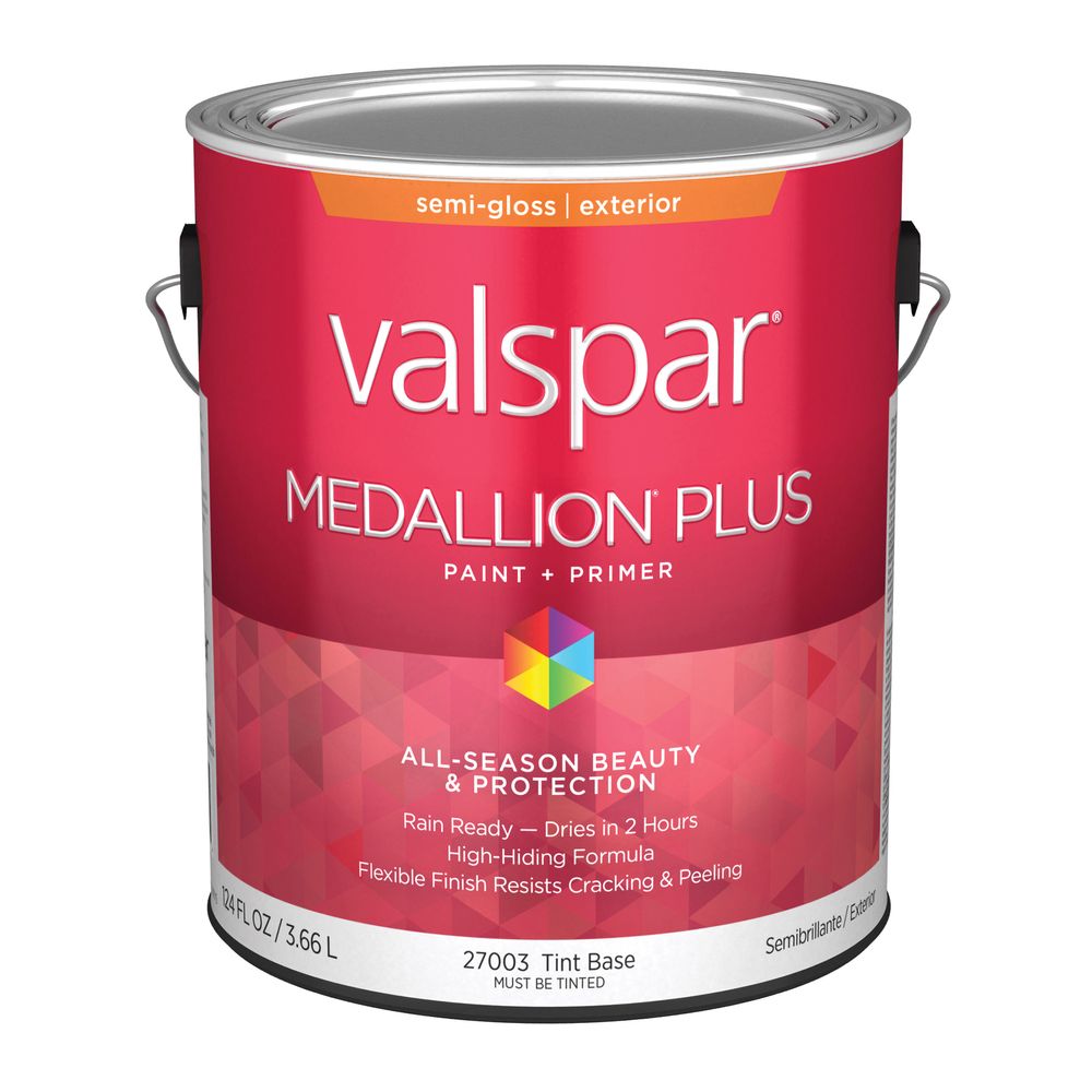 Valspar 1 gal. Medallion Plus Semi-Gloss Exterior Paint and Primer Tint Base