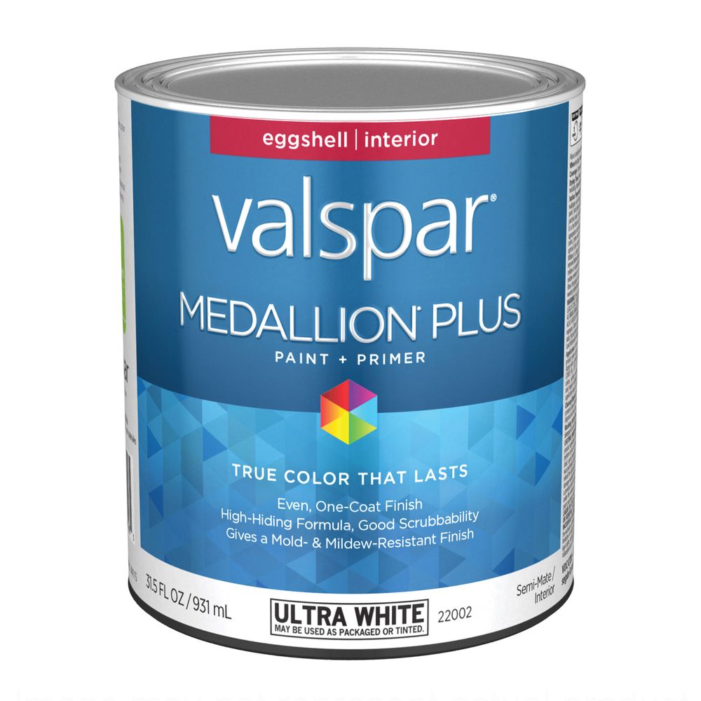 Valspar 1 qt. Medallion Plus Eggshell Ultra White Interior Paint and Primer
