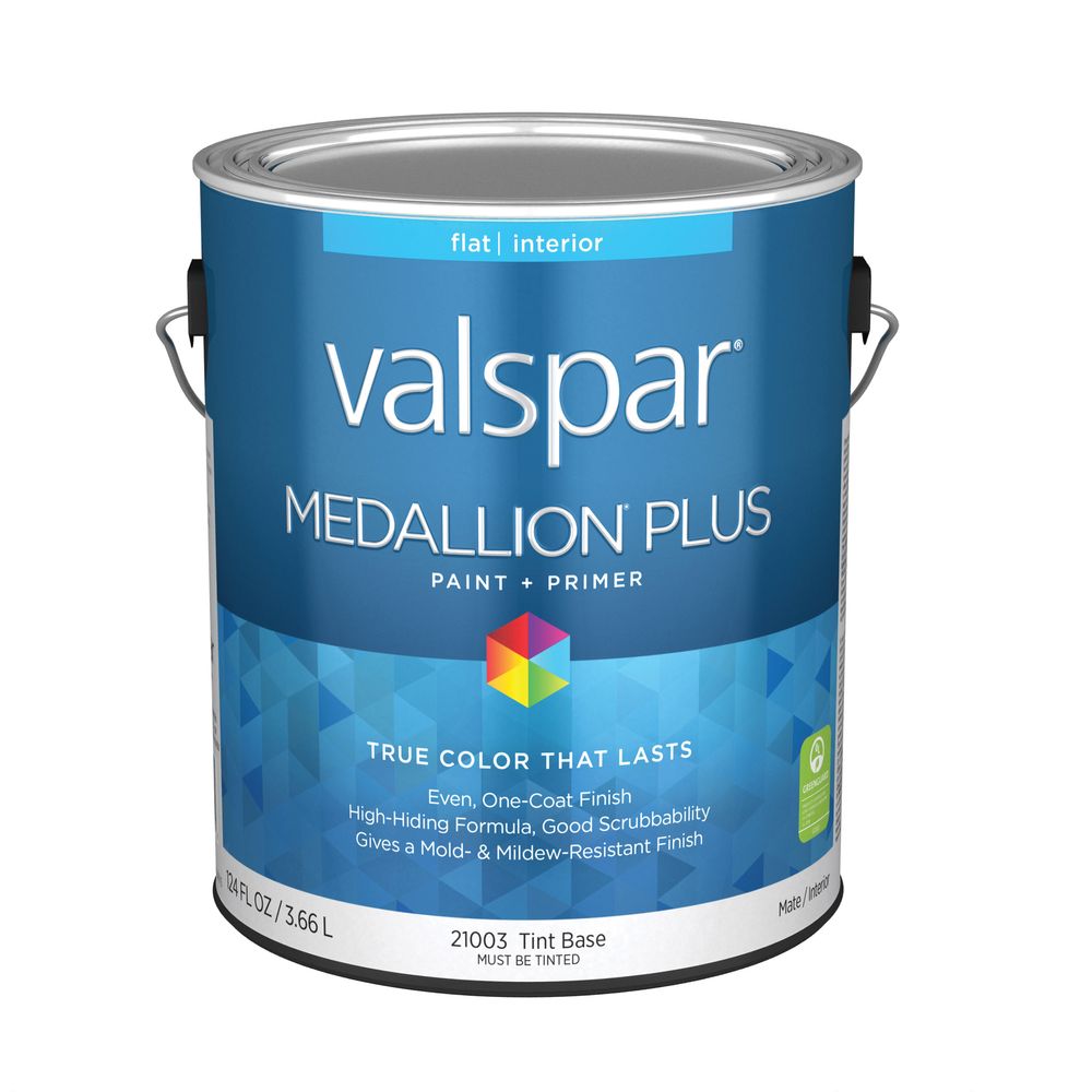 Valspar 1 gal. Medallion Plus Flat Tint Base Interior Paint and Primer