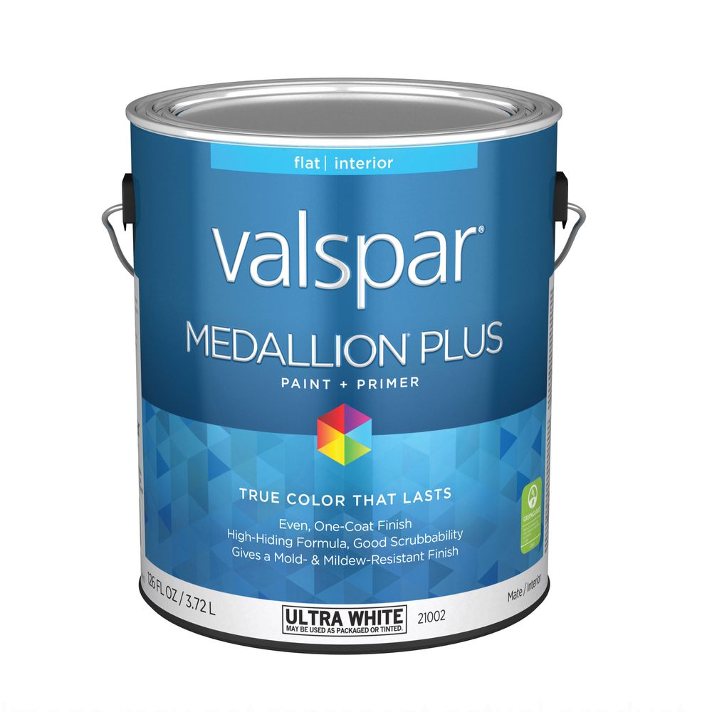Valspar 1 gal. Medallion Plus Flat Ultra White Interior Paint and Primer