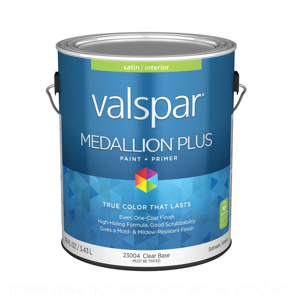Valspar 1 gal. Medallion Plus Satin Clear Base Interior Paint and Primer