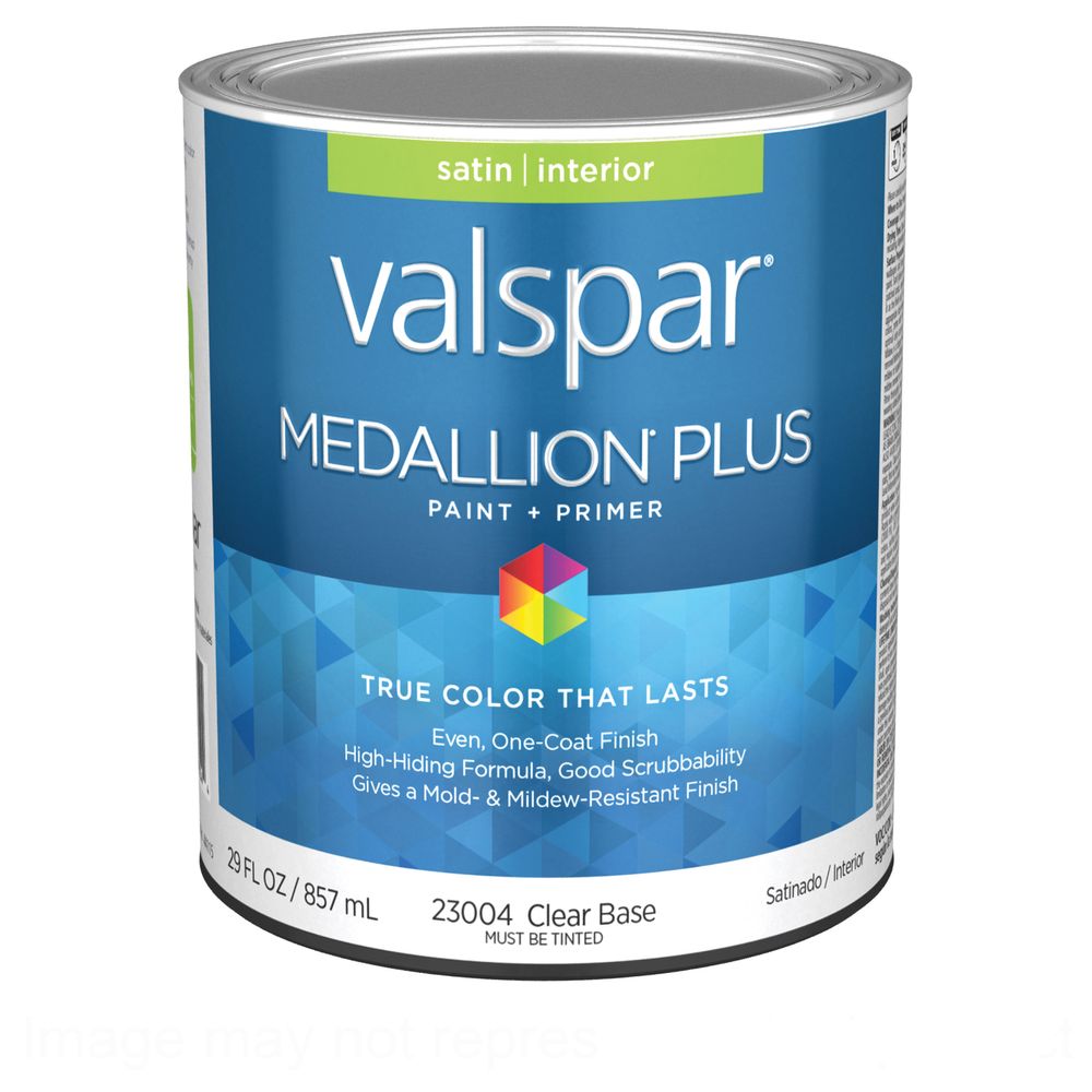 Valspar 1 qt. Medallion Plus Satin Clear Base Interior Paint and Primer