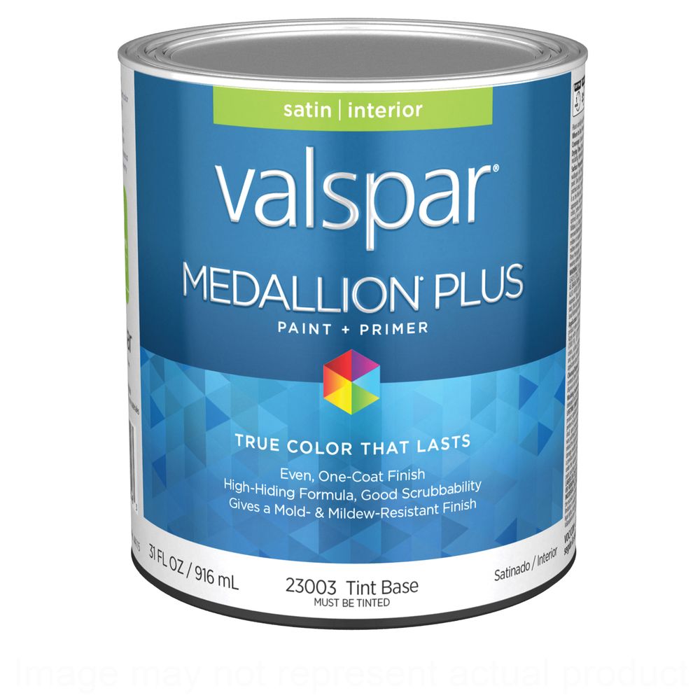 Valspar 1 qt. Medallion Plus 2300 Series Satin Tint Base Interior Paint and Primer