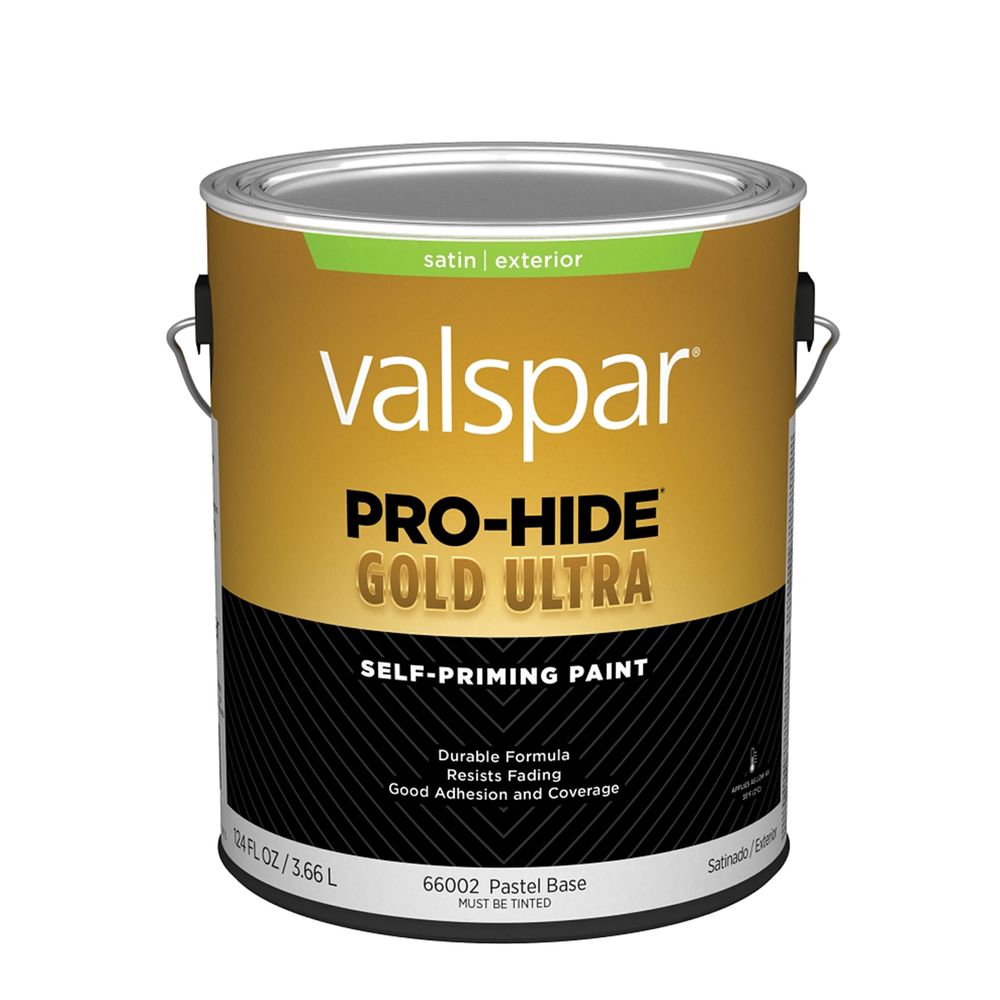 Valspar 1 gal. Pro-Hide Gold Ultra Satin Pastel Base Exterior Self-Priming Paint