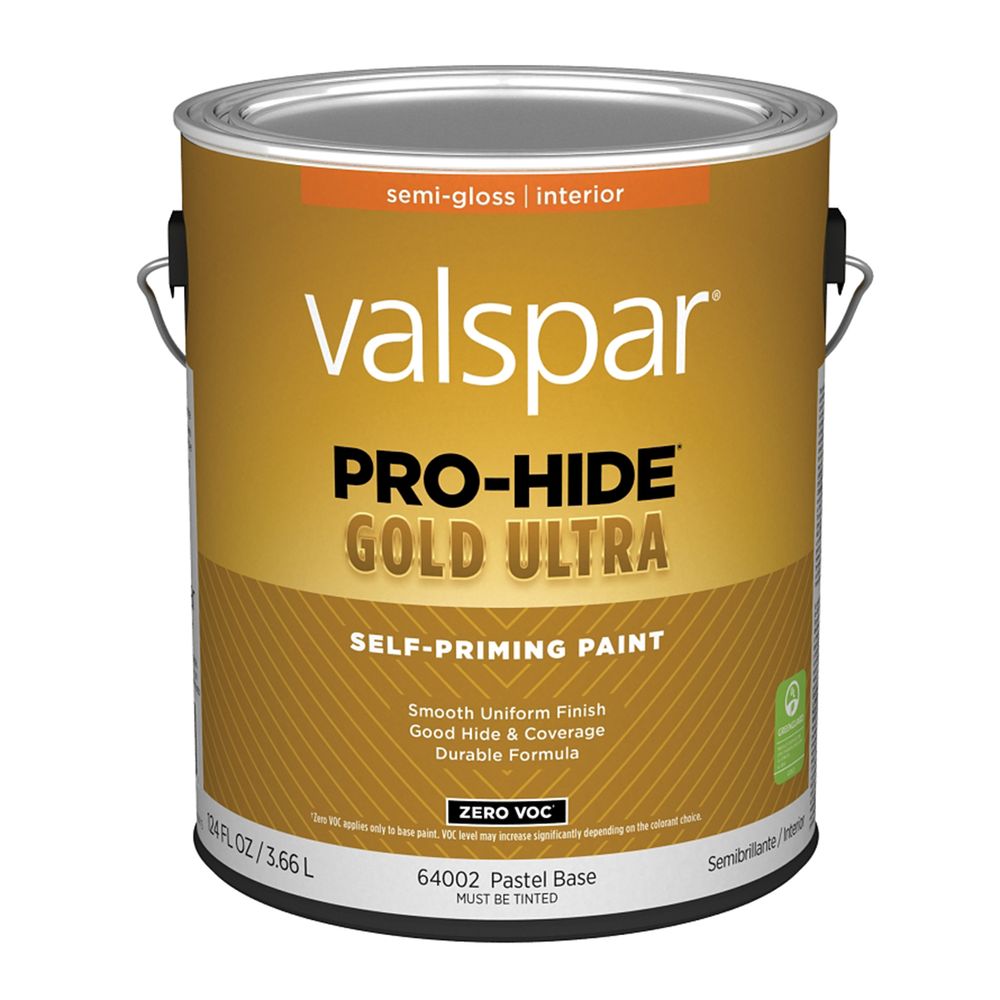 Valspar 1 gal. Pro-Hide Gold Ultra Interior Semi-Gloss Pastel Base Self-Priming Paint